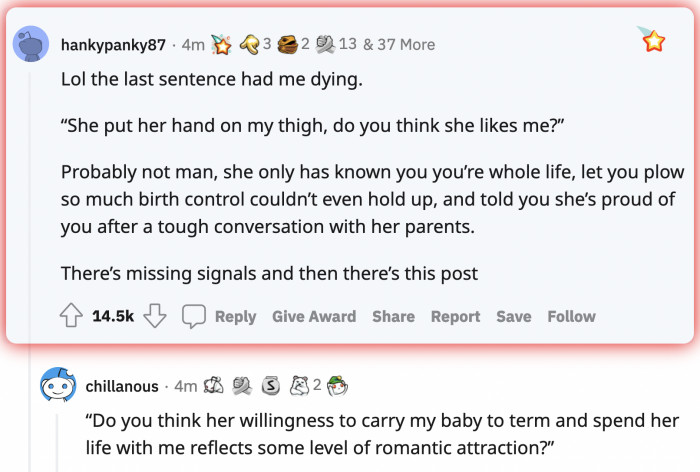 People really couldn't get over OP's unawareness of their romantic situation.