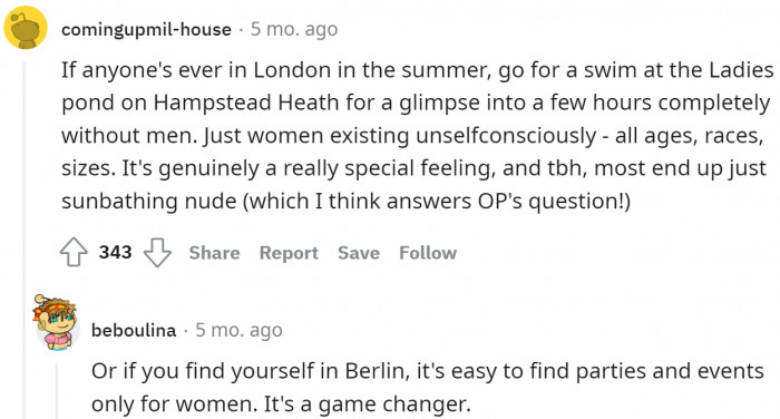 20. Go for a swim at the Ladies' pond