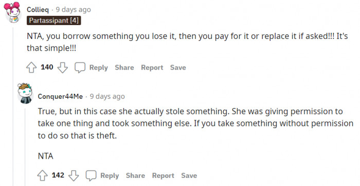 When you borrow something, it becomes your responsibility to return it.