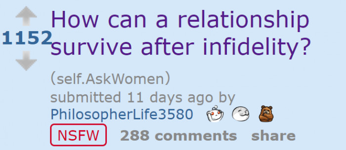 A user posted a question on Reddit.