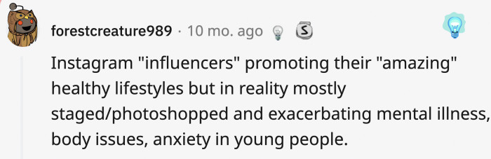 This is toxic to people who are already dealing with a multitude of insecurities