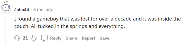 14. Always look inside the couch.