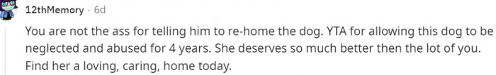 13. Find her a loving and caring home
