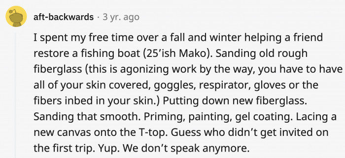 It’s like asking for labor and then running out when payment is due