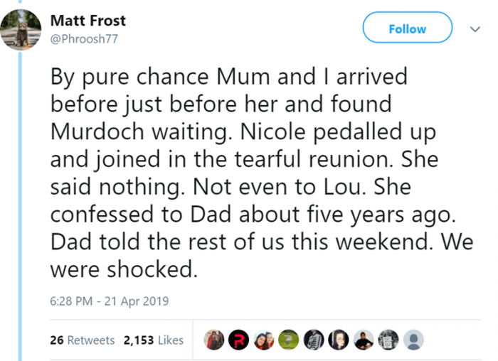 Nicole kept it a secret for 30 years.
