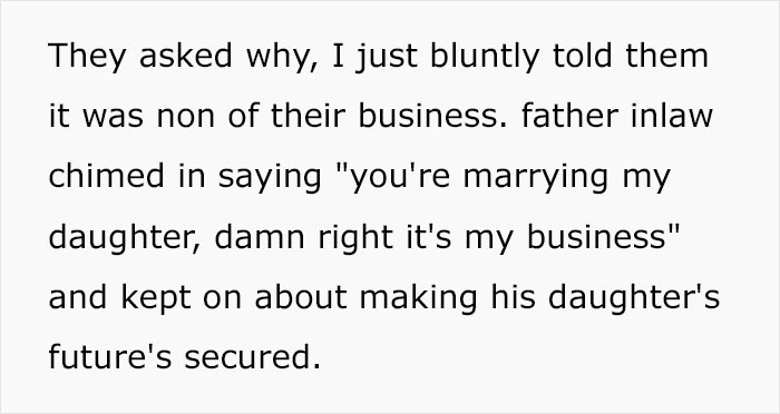 It is never okay to ask a man his salary, but it is acceptable when the person asking is your future wife's father.