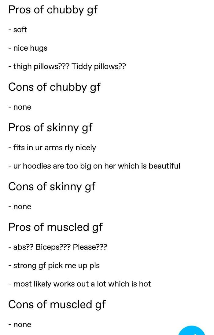 9. Absolutely no cons when it comes to all GFs