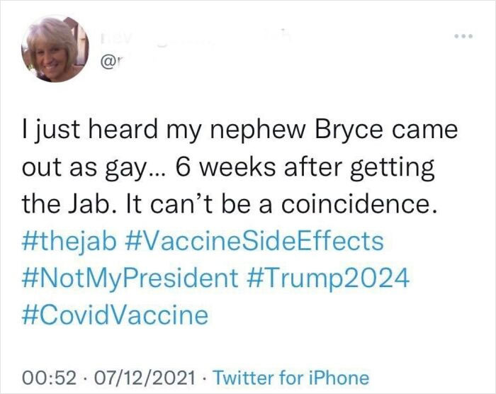 9. Um. Vaccines don't work that way, Karen.