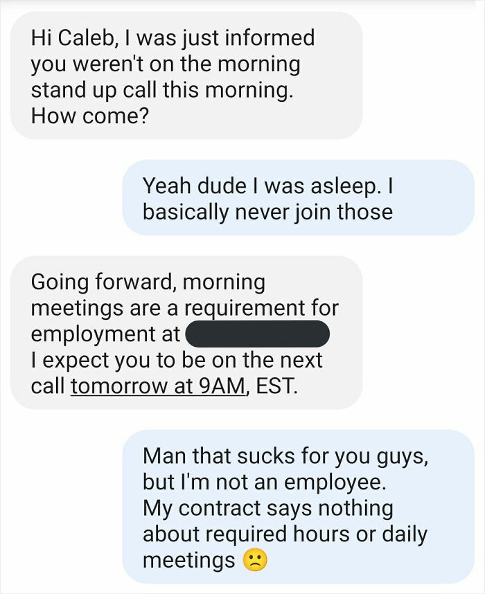 How the conversation went