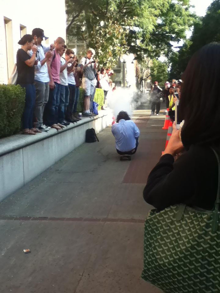 #36 Newton's Third Law Of Motion: As Demonstrated By My Professor, A Skateboard, And A Fire Extinguisher