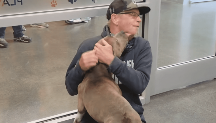 Blue couldn't hide his excitement and happiness in finally meeting his dad again.