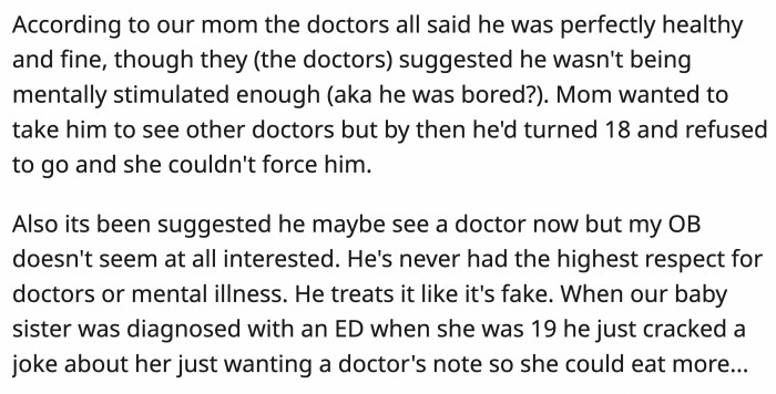 He's not neurodivergent.