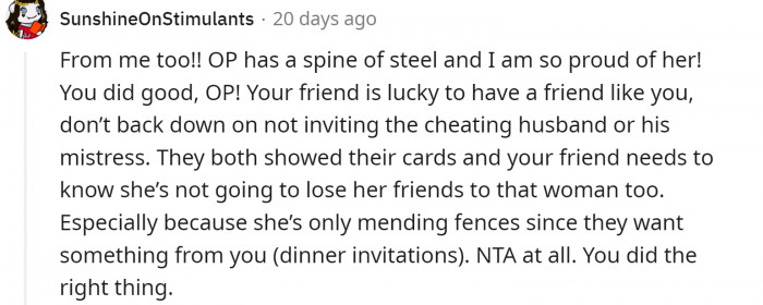 Some people pointed out that backstabbing people like these can only be nice when they want something from you