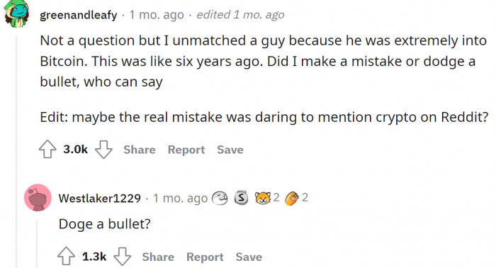 Did she dodge a bullet or make a mistake?