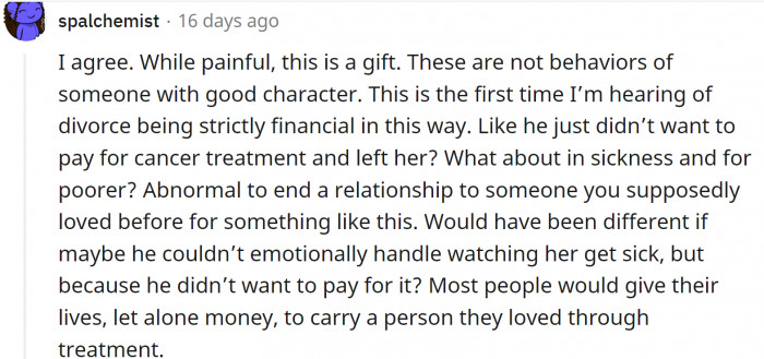 What about 'in sickness and in health?'