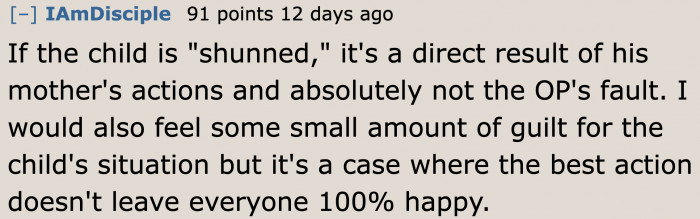 We hope the NW realizes it's her fault that her child is receiving such treatment.