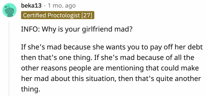 Before they make their final judgment, some Reddit users needed a little more clarity.