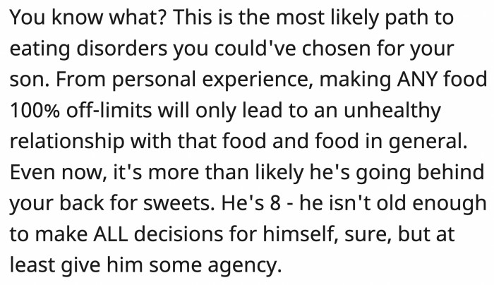 He is not old enough to make important decisions, but he shouldn't be rendered incompetent by his own mother's controlling ways.
