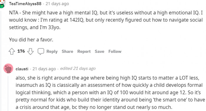 8. A high mental IQ is useless without a high emotional IQ