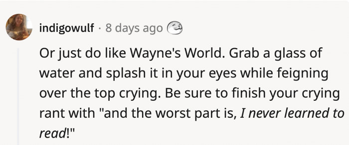 Would it be like this one, with all the screaming and tears?