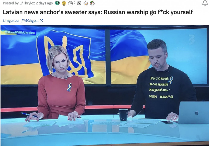 12. Everyone is standing up against this horrible war, even on live TV