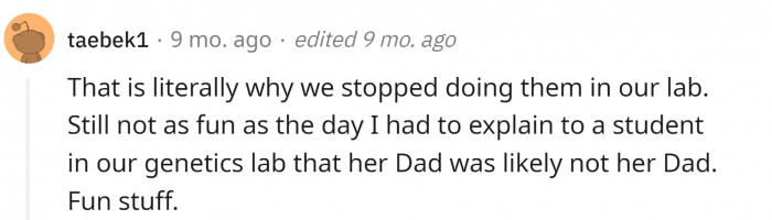 Oh, that must've been awkward.