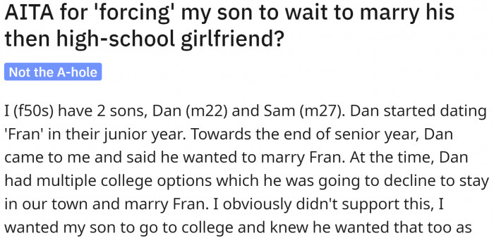 Every mother wants her son to finish his studies so he can support his family in the future.