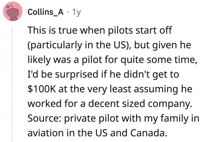 Judging from OP's description, the uncle might have had a decent salary