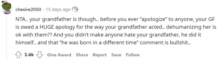 #3 Your family owes your girlfriend an apology.