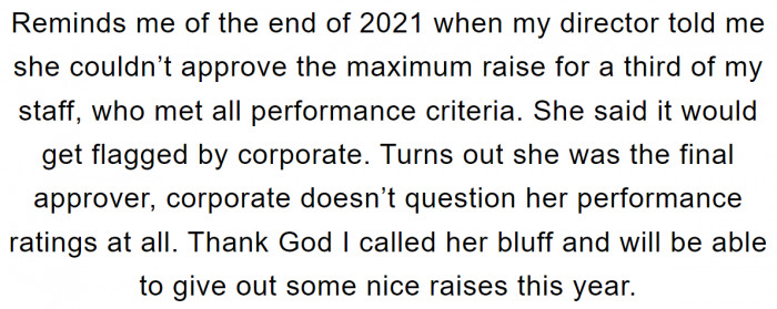Such selfish and dishonest people who hinder the growth of hardworking employees should be called out.