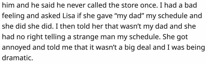 This is the manager's reaction and how OP handled it