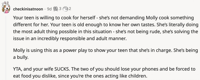 Cooking Might Have Also Been Therapeutic for the Daughter, and She Might Have Been a Better Cook Too