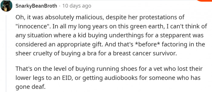 Because what she did was awful