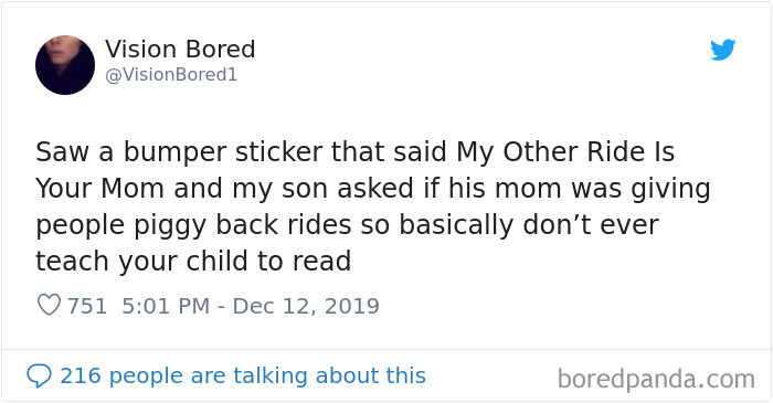 35. They never need to read.