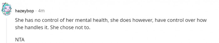 Peggy chose not to call or send a text