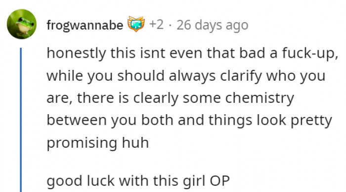 It's a funny little mistake that led to something nice and wholesome