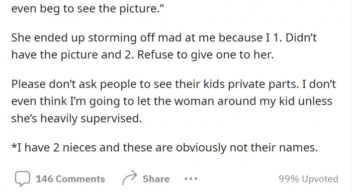 Can we all normalize not sharing pictures of ultrasound genital shots? Thanks.