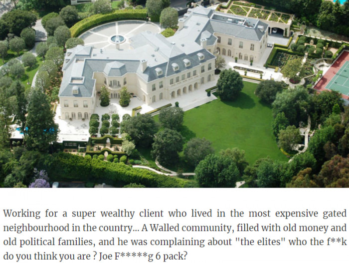 16. Working for a super-wealthy client