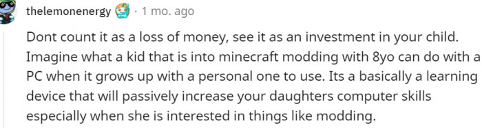 12. It is an investment in your child