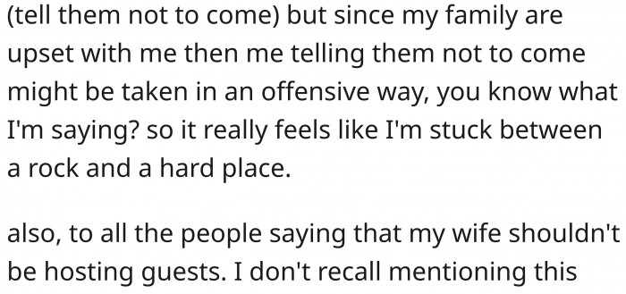 It wouldn't be a problem if he consulted her. He made himself stuck.