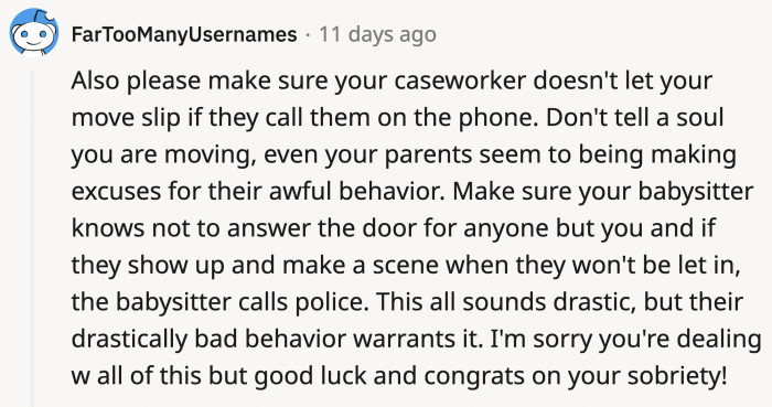 Taking further precautions were adviced just to alleviate worries