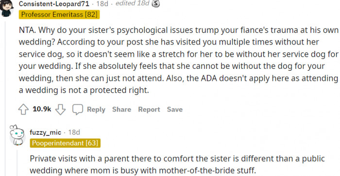 1. She can not just attend