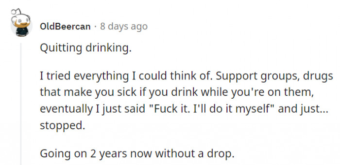 This person has amazing self-determination