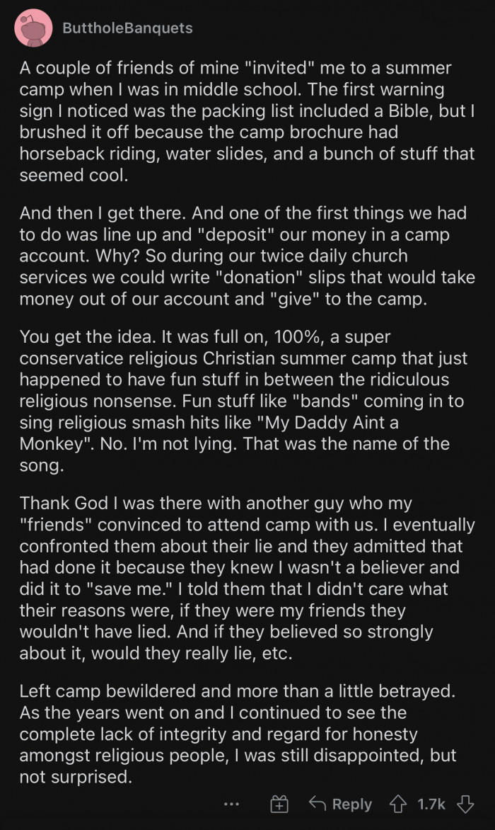 6. “I eventually confronted them about their lie...”