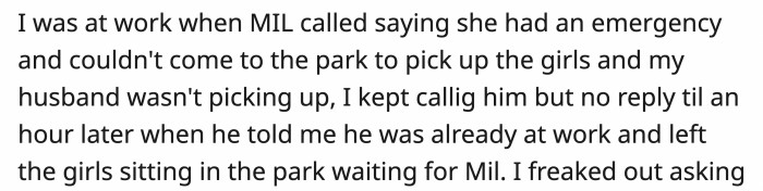 he wasn’t answering, which made OP nervous.