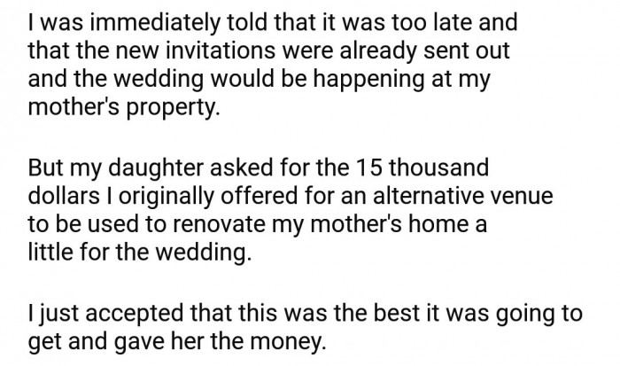 It was too late though