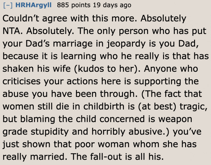 In other words, the original poster's grandparents are tolerating the abuse from the dad.