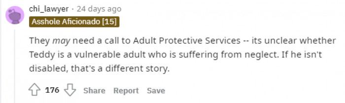 Is Teddy suffering from neglect at the hospital?