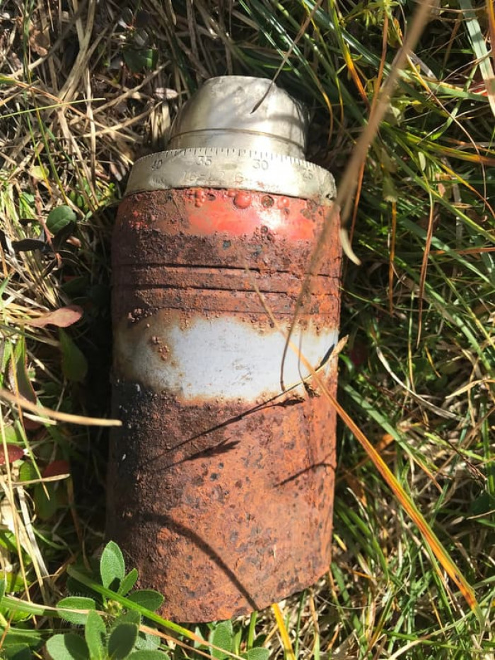 10. “Metal object looking like a Thermos bottle + safe found on top of a mountain”