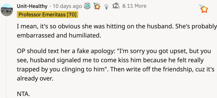 There's a lot to unpack, but the first thing they called out is the widow's intentions